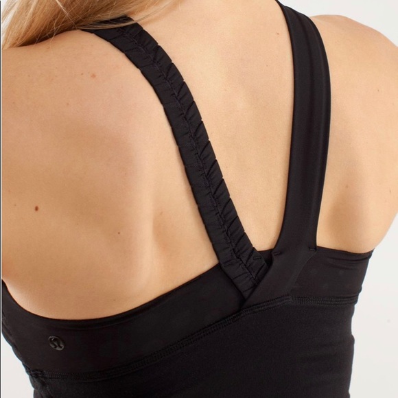 Lululemon Some Like It Hot Tank. Black / Faded Dot Embossed Black. Size 4. - Picture 3 of 11